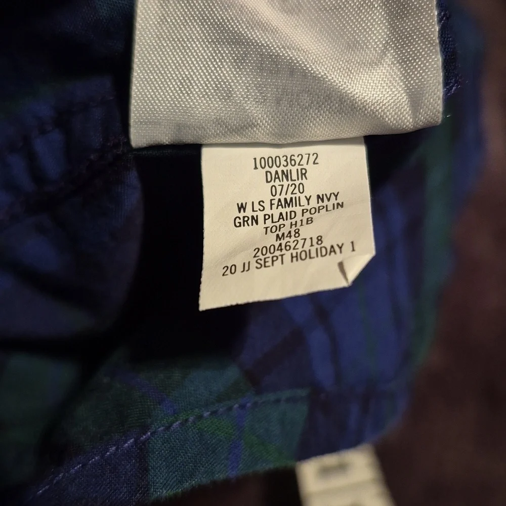 Janie and Jack boys 6-12 months navy and green button up shirt VGUC - Picture 4 of 4